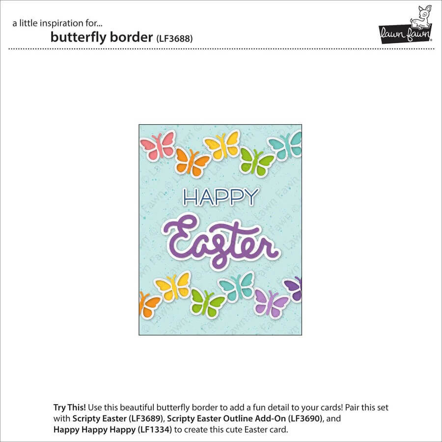 Lawn Fawn Dies - Butterfly Border LF3688