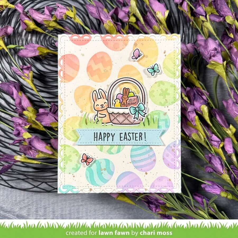 Lawn Fawn Stencils - Easter Egg Background LF3692