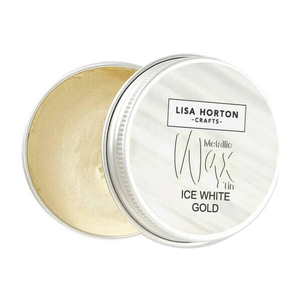 Lisa Horton Crafts Water Based Wax Tin - Ice White Gold #2