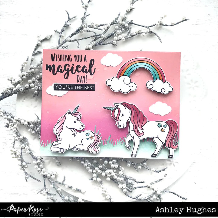 Paper Rose Clear Stamp - Unicorn Magic 17307