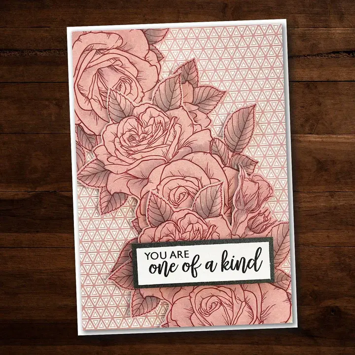 Paper Rose Clear Stamp & Dies Bundle - Sketchy Roses 4x6"