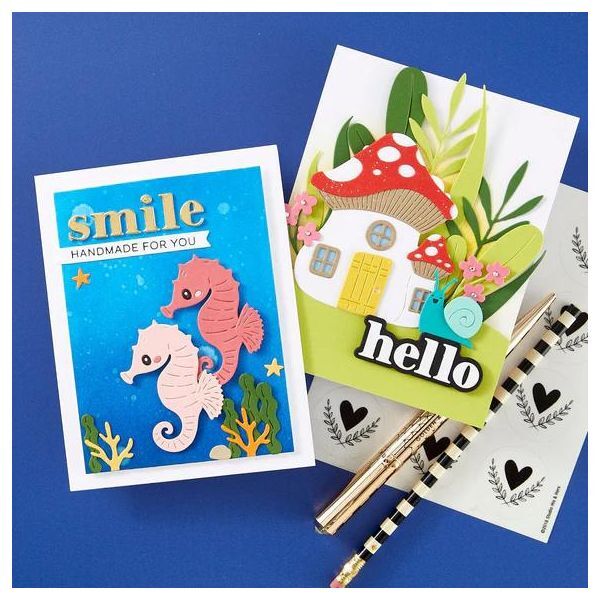 Spellbinders Etched Dies - Out and About Collection - Hello Smile S1-154