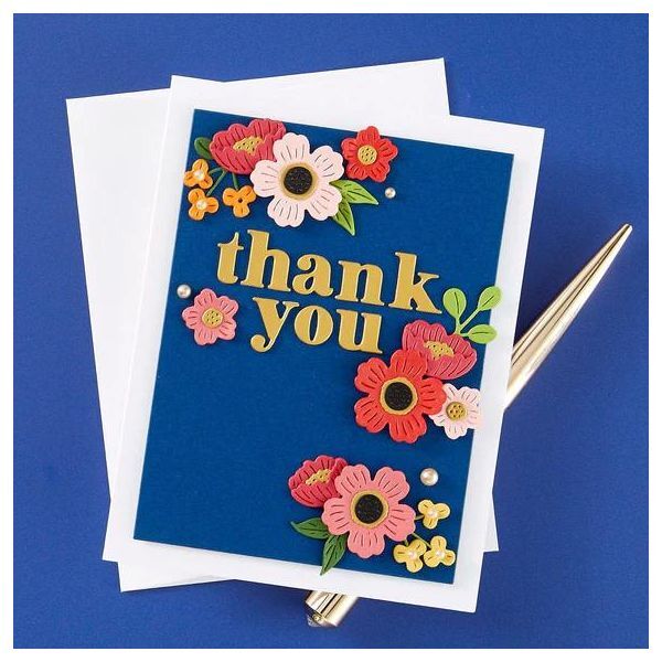 Spellbinders Etched Dies - Out and About Collection - Thank You S1-155