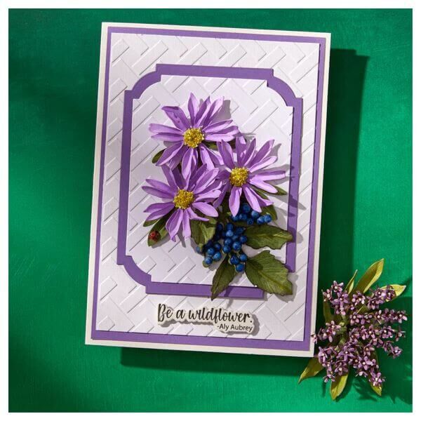 Spellbinders Etched Dies - Through the Meadow Collection - Lavender Mountain Daisy (by Susan Tierney-Cockburn) S2-414