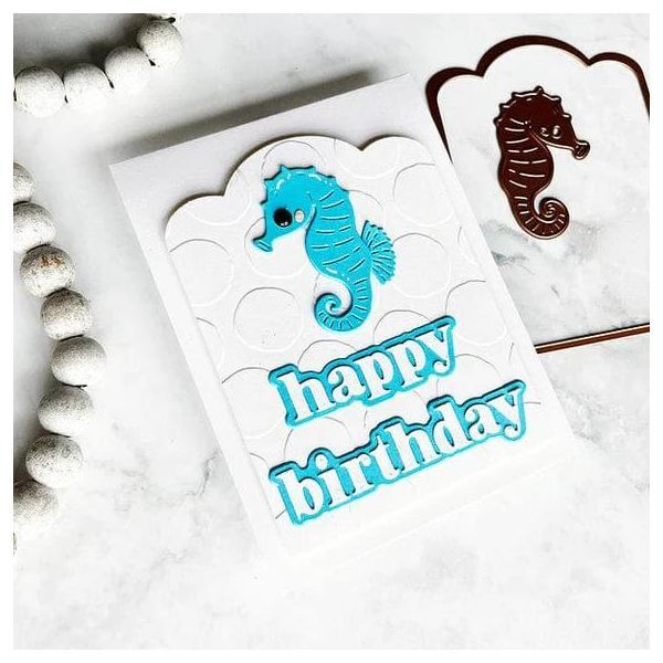Spellbinders Etched Dies - Out and About Collection - Happy Birthday Wishes S3-514