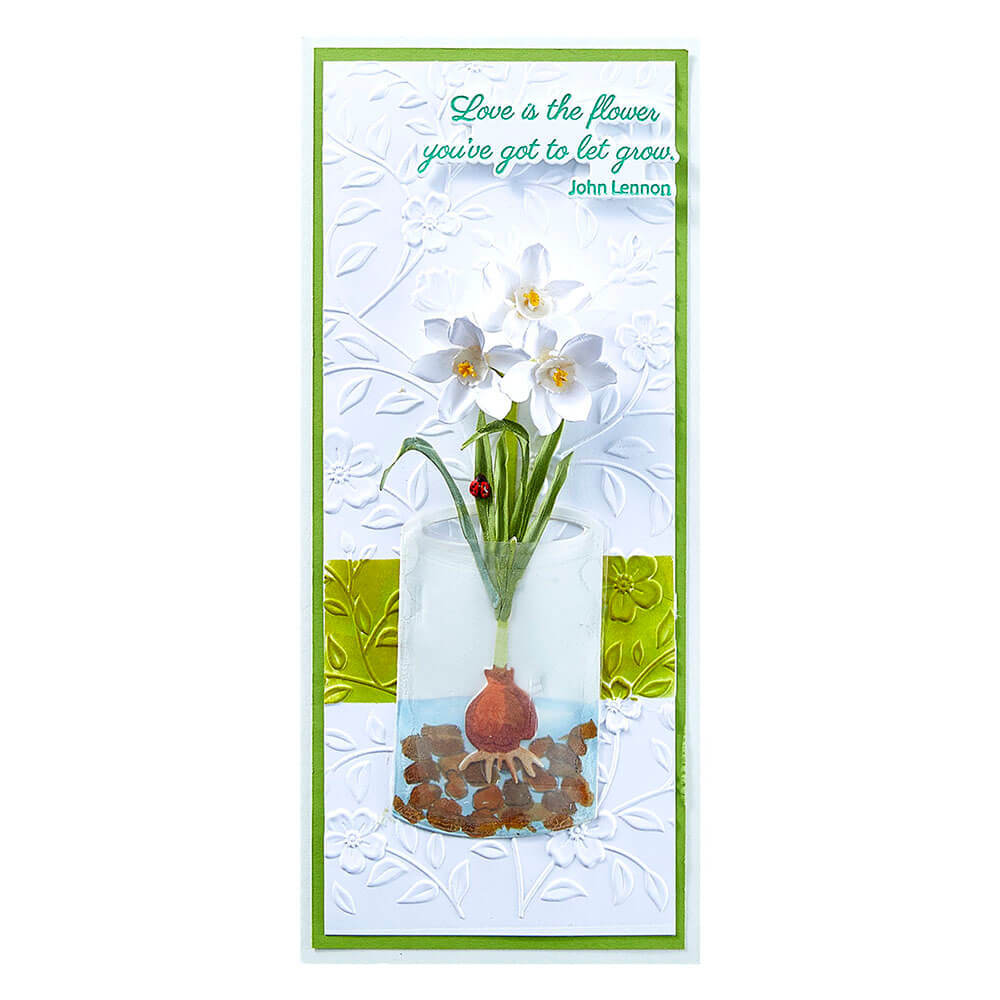 Spellbinders Etched Dies  - Paperwhites and Glass Vase (by Susan Tierney-Cockburn) S4-1364