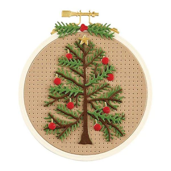 Spellbinders Etched Dies - Nichol's Needlework Collection - Faux Embroidered Spruce (by Nichol Spohr) S4-1365