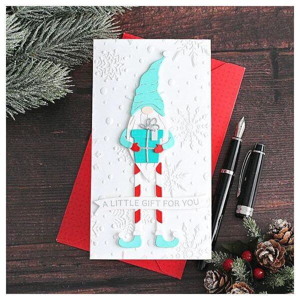 Spellbinders Etched Dies - Dancin' Christmas Friends Collection - Dancin' Gnome S4-1371