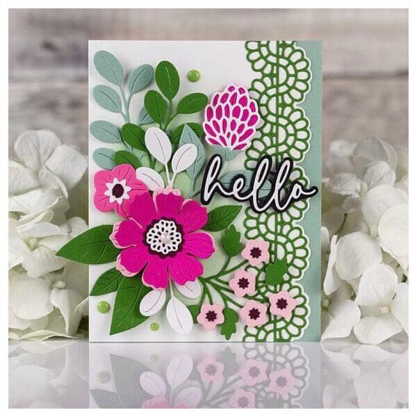 Spellbinders Etched Dies - Vivid Expressions Collection - Eyelet Scallop Border S4-1413