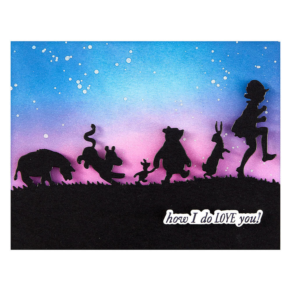 Spellbinders Etched Dies - Say Cheese Classic Pooh Collection - Pooh & Friends Silhouette (in Collaboration with Simple Stories) S4-1426