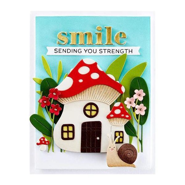 Spellbinders Etched Dies - Out and About Collection - Mushroom Mansion S5-639