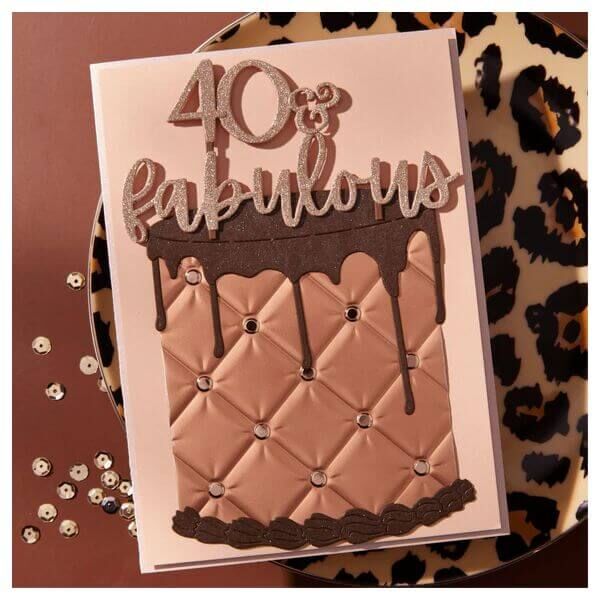 Spellbinders Etched Dies - Bougie Birthday Collection - Ganache Gateau (by Nina Boettcher) S5-676