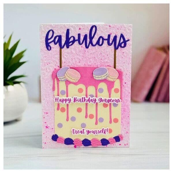 Spellbinders Etched Dies - Bougie Birthday Collection - Fabulous Birthday (by Nina Boettcher) S5-681