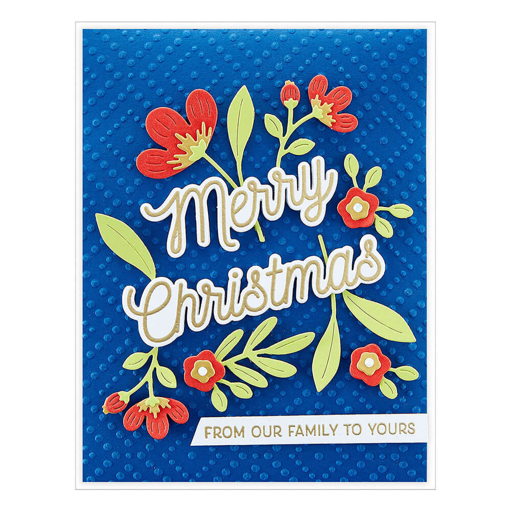 Spellbinders Clear Stamp & Dies - Many Merry Christmas Sentiments SDS-175