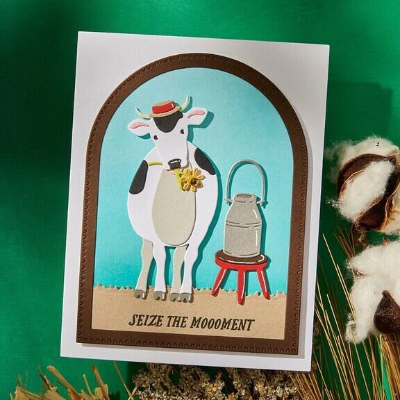 Spellbinders Clear Stamps & Die Set - On the Farm Collection - Hay There