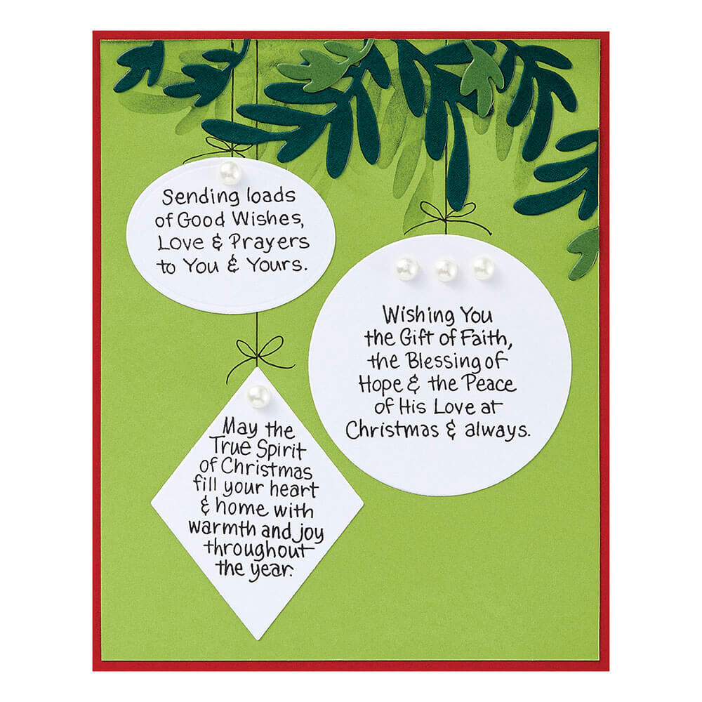 Spellbinders Clear Stamps - Christmas Blessings Sentiments (by Stampendous)