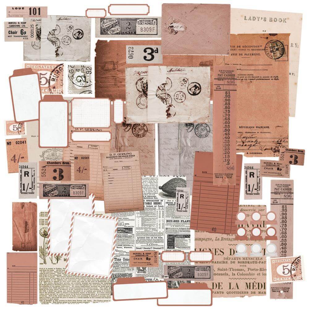 49 And Market Ephemera Stackers - Color Swatch: Terracotta