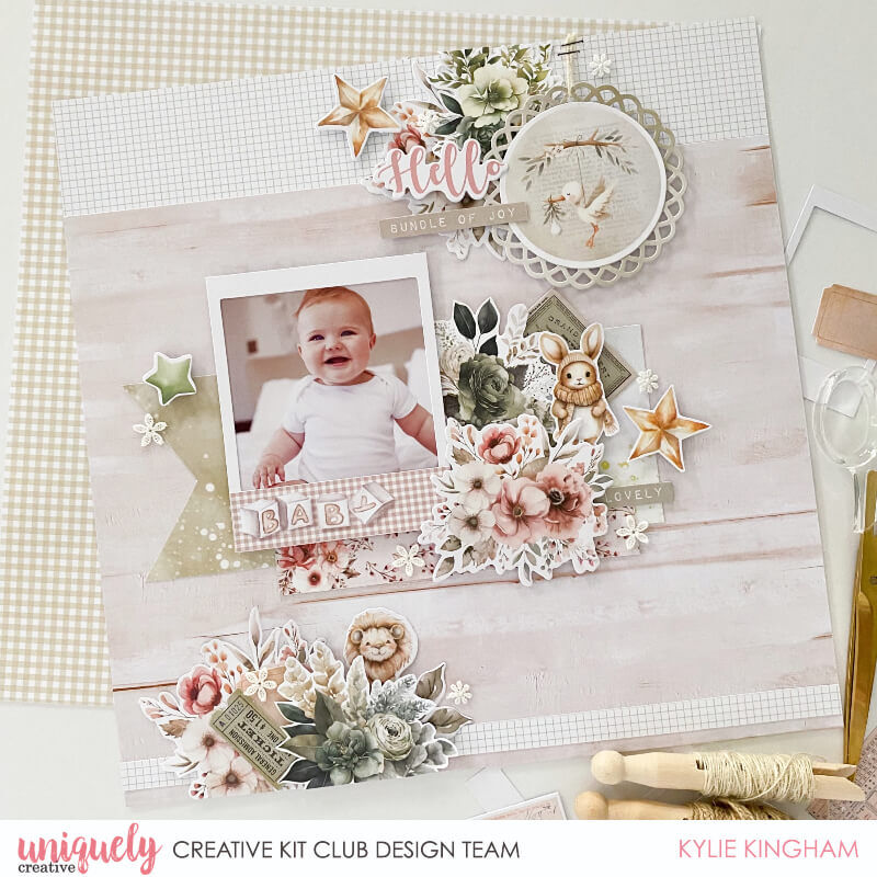 Uniquely Creative - Hello Darling Coral Cut-a-Part Sheet Mini