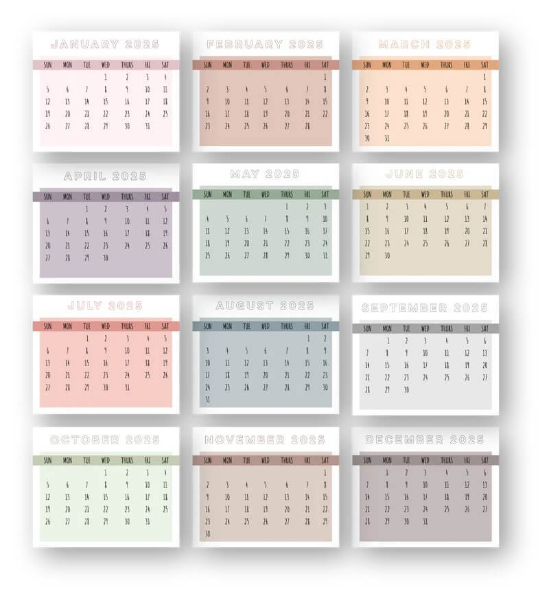 Uniquely Creative - 2025 Calendar Pads