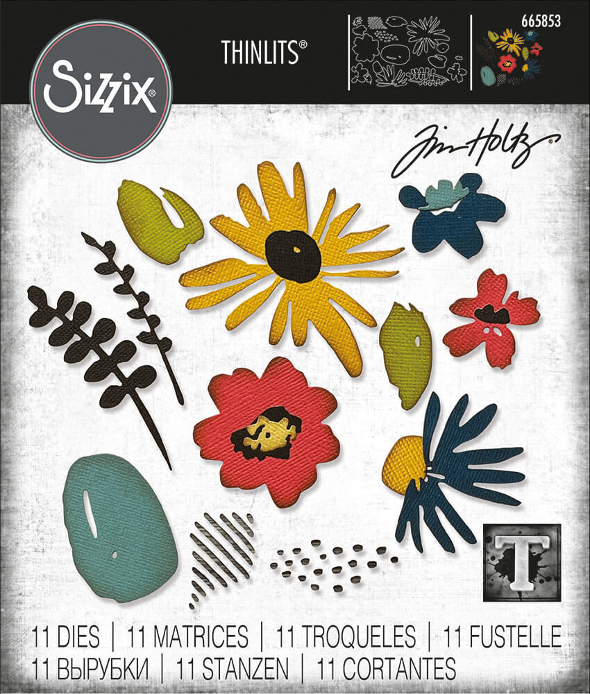 Sizzix Thinlits Die Set 11PK - MODERN FLORISTRY by Tim Holtz 665853 ...