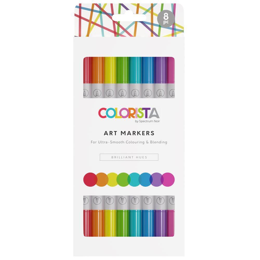 Spectrum Noir Colorista Art Marker 8/Pkg - BRILLIANT HUES - Crafties Co.