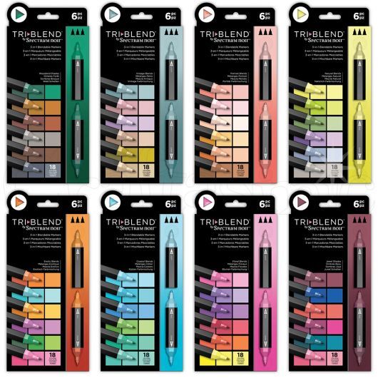 Spectrum Noir Triblend Markers 6-pkg-floral Blends