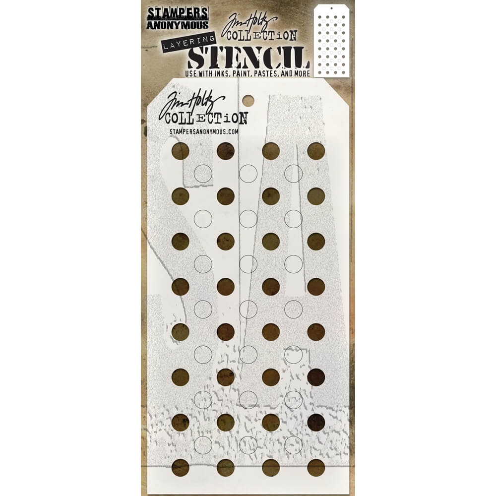 Tim Holtz Layering Stencil - Shifter Dots THS109 | Halloween Collection ...