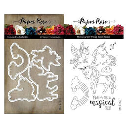 Paper Rose Dies & Stamps Bundle - Unicorn Magic