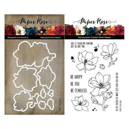 Paper Rose Dies & Stamps Bundle - Lovely Florals Magnolia