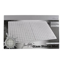 Tim Holtz-Tonic Glass Studio Mat 23.75"X14.25" - White