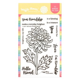 Waffle Flower Clear Stamps - Sketched Chrysanthemum 421665