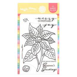 Waffle Flower Clear Stamps - Sketched Poinsettia 421671