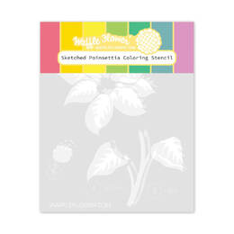Waffle Flower Coloring Stencil - Sketched Poinsettia 421673