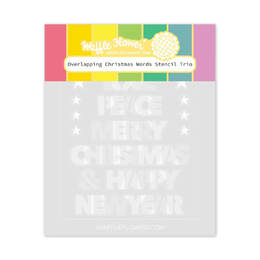 Waffle Flower Stencil Trio - Overlapping Christmas Words 421778