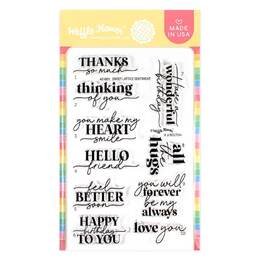 Waffle Flower Clear Stamps - Sweet Lattice Sentiments 421801