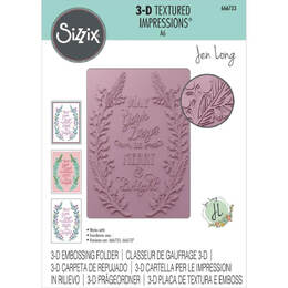 Sizzix 3D Textured Impressions Embossing Folder - Merry & Bright by Jen Long 666733