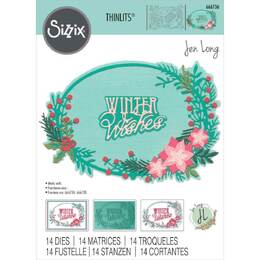 Sizzix Thinlits Die Set 14/Pkg - Winter Wishes #2 by Jen Long 666736