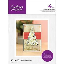 Crafter's Companion Stamp, Die And Stencil Set - Christmas Tree