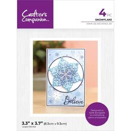 Crafter's Companion Stamp, Die And Stencil Set - Snowflake