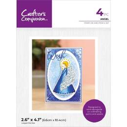 Crafter's Companion Stamp, Die And Stencil Set - Angel