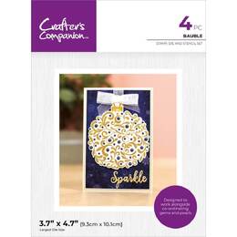 Crafter's Companion Stamp, Die And Stencil Set - Bauble