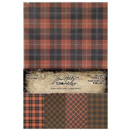 Tim Holtz Idea-ology - Kraft-stock Halloween Sparkle Plaid TH94398