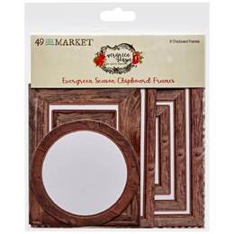 49 And Market Chipboard Set - Frames, Evergreen Season