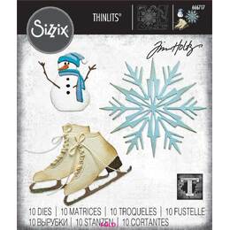 Sizzix Thinlits Die Set 10PK - Vault Winter Wishes by Tim Holtz 666717