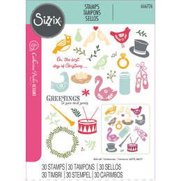 Sizzix A5 Clear Stamps Set (30PK) - 12 Days of Christmas by Catherine Pooler 666726