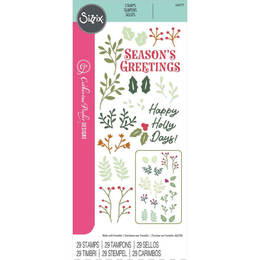 Sizzix Clear Stamps Set (29PK) - Happy Holly Days by Catherine Pooler 666729