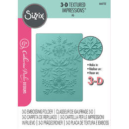 Sizzix 3-D Textured Impressions Embossing Folder - Yuletide by Catherine Pooler 666732