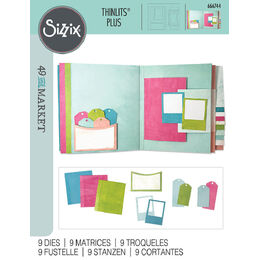 Sizzix Thinlits Plus Die Set 8PK - Journal Essential Pages by 49 and Market 666744