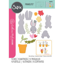 Sizzix Thinlits Die Set 17PK - Bunny Bits & Blooms #2 by Catherine Pooler 666795