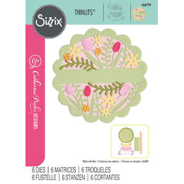 Sizzix Thinlits Die Set 6PK - Tulips & Blooms Circle by Catherine Pooler 666799